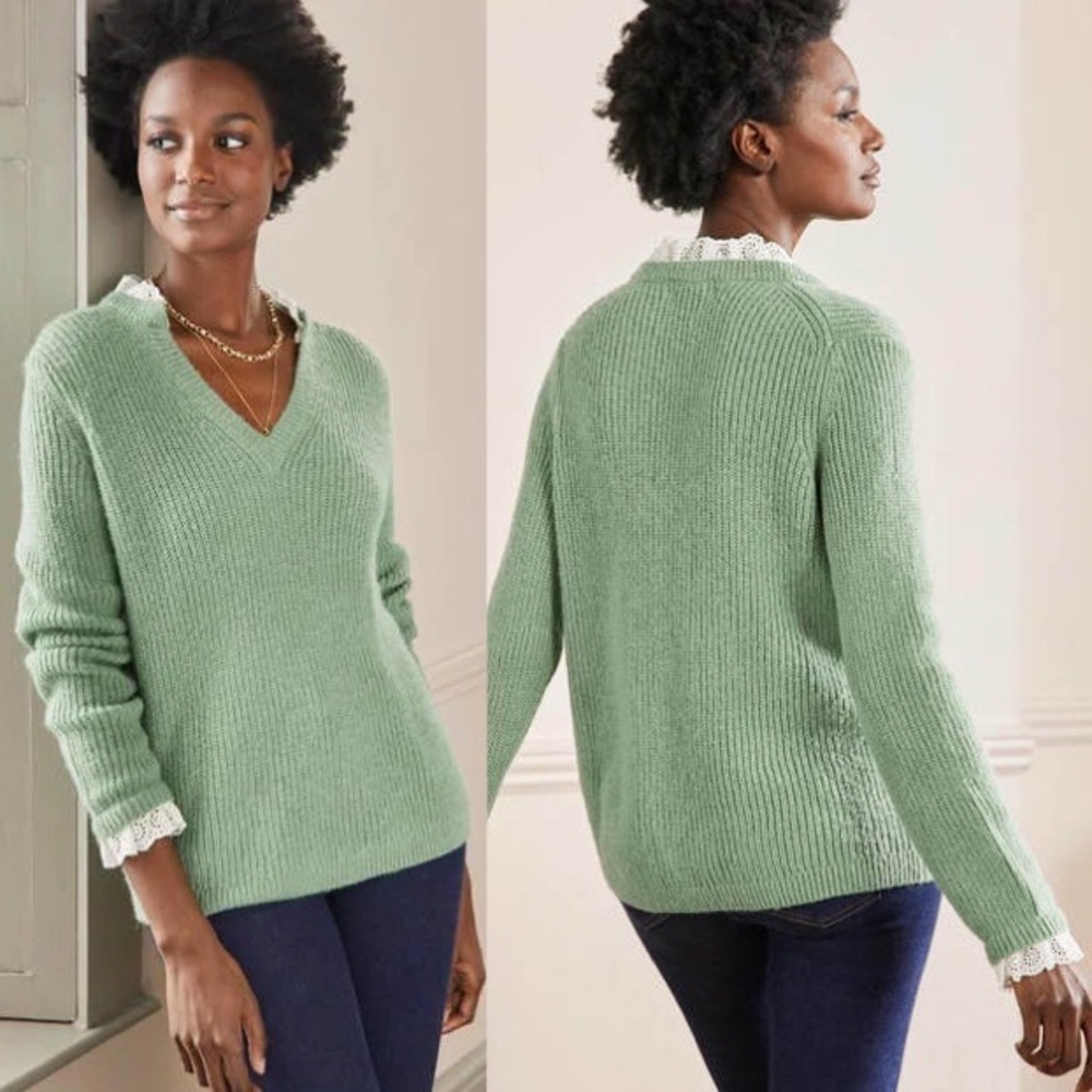 Boden Fluffy Ribbed Mix Sweater
